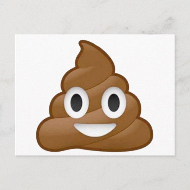 Cartão Postal Poop emoji (Frente)