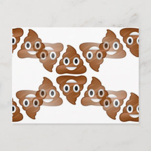 Cartão Postal poop emojis