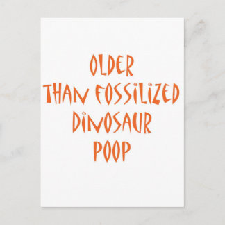 Cartão Postal Poop Fossilizado do Dinossauro