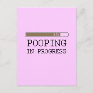 Cartão Postal Pooping in progress baby t-shirt