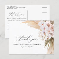 Pop-a-pampas de casamento botânico boêmico moderno