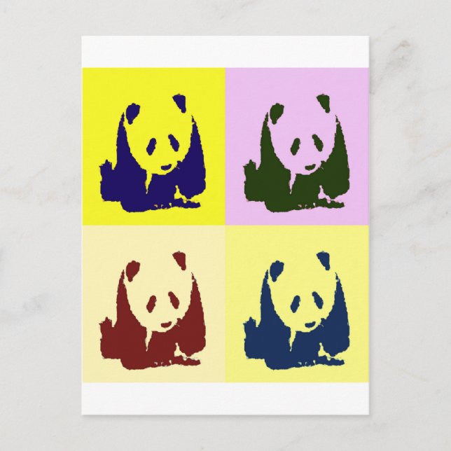 Cartão Postal Pop Art Baby Pandas (Frente)