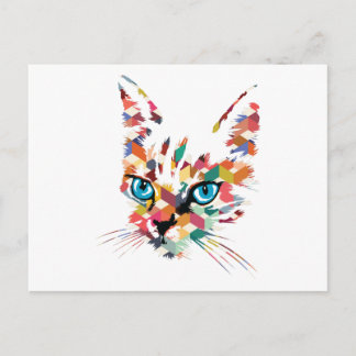CARTÃO POSTAL POP ART CAT