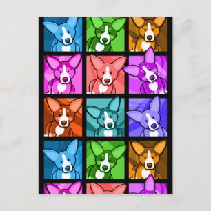Cartão Postal Pop Art Corgi