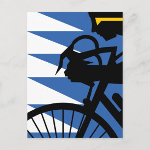 Cartão Postal Pop Art Cyclist