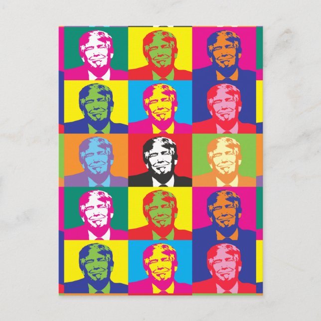 Cartão Postal Pop Art de Donald Trump (Frente)