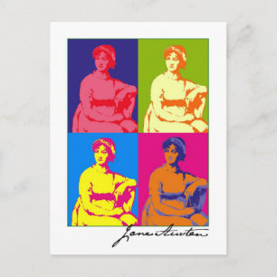 Cartão Postal Pop art de Jane Austen