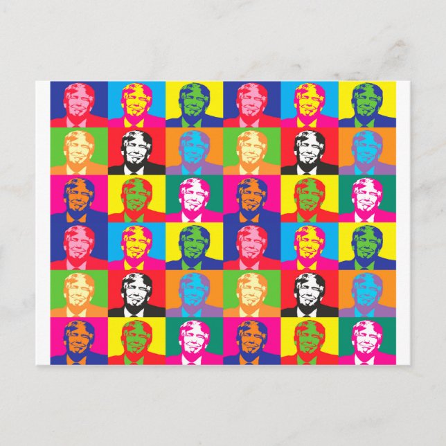 Cartão Postal pop art donald trump (Frente)
