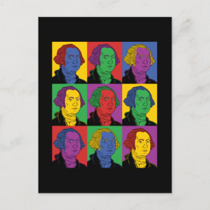 Cartão Postal Pop Art George Washington