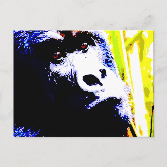 Cartão Postal Pop Art Gorilla (Frente)