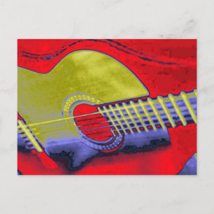 Cartão Postal Pop Art Guitar