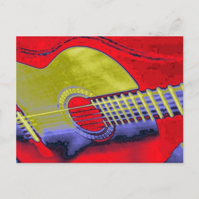 Cartão Postal Pop Art Guitar (Frente)