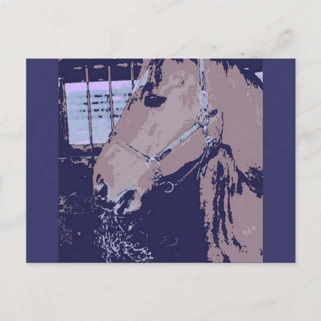 Cartão Postal Pop Art Horse (Frente)