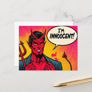 Cartão Postal Pop Art Innoocent Devil Comic
