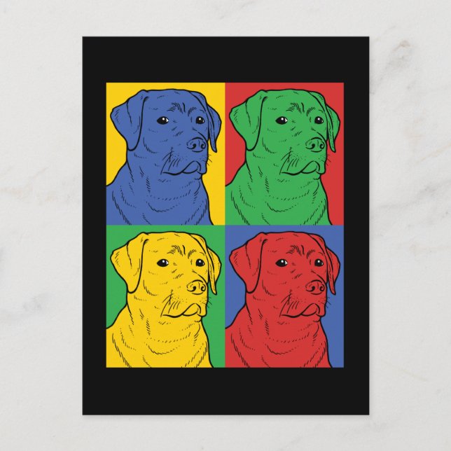 Cartão Postal Pop Art Labrador Retriever (Frente)