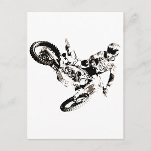 Cartão Postal Pop Art Motocross Motorcyesporte