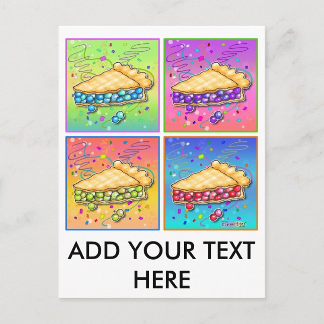 Cartão Postal Pop Art Pie (Frente)
