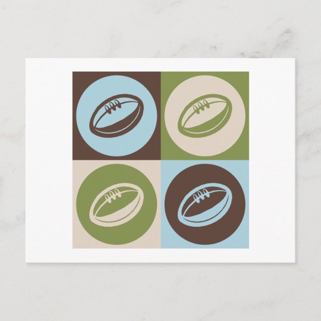 Cartão Postal Pop Art Rugby (Frente)