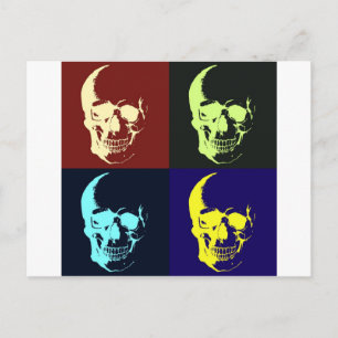 Cartão Postal Pop Art Skull