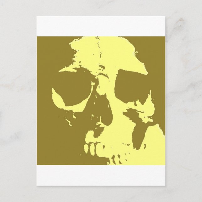 Cartão Postal Pop Art Skull (Frente)