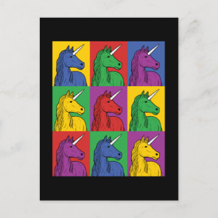 Cartão Postal Pop Art Unicorn