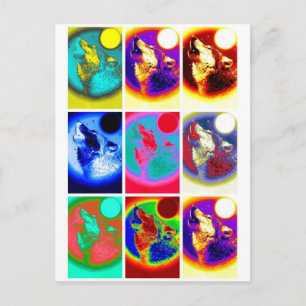 Cartão Postal Pop Art Wolf