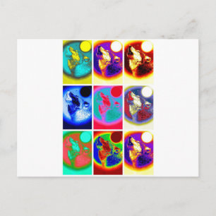 Cartão Postal Pop Art Wolf