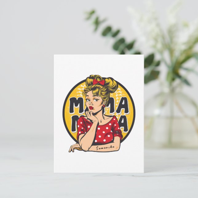 Cartão Postal Pop da Mãe Personalizada (4) (Em pé/Frente)
