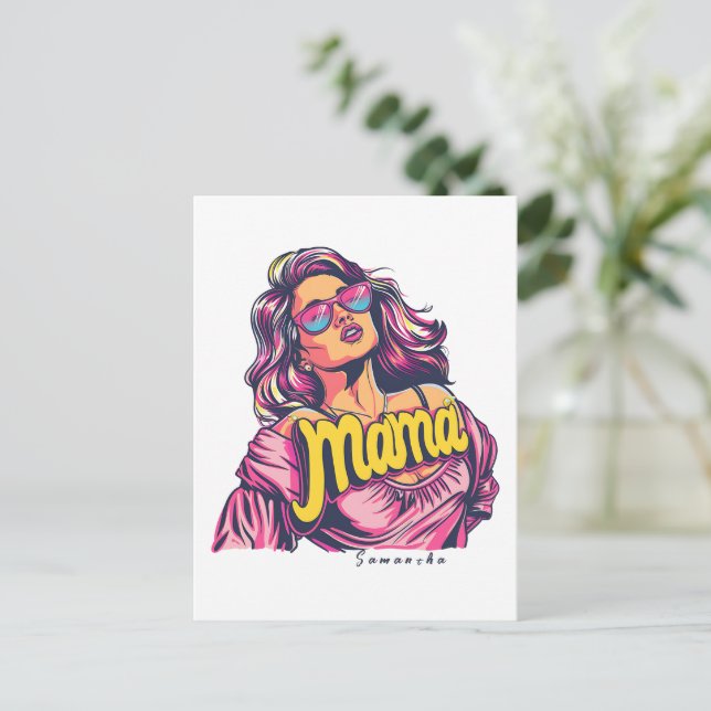 Cartão Postal Pop da Mãe Personalizada (6) (Em pé/Frente)