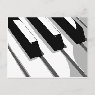 Cartão Postal Pop de Arte do Teclado Piano