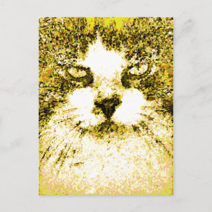 Cartão Postal Pop de arte moderna Dourada