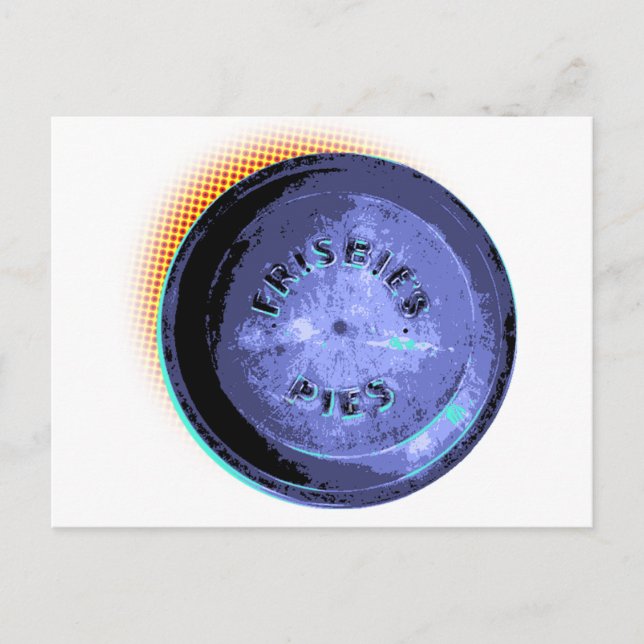 Cartão Postal Pop de Arte Original Frisbee Pie Tin (Frente)