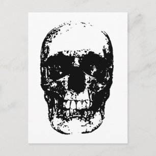 Cartão Postal Pop de Arte Preta e Branca