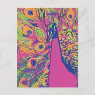 Cartão Postal Pop Peacock