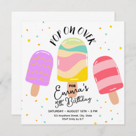 Cartão postal pop sobre Convite de aniversário