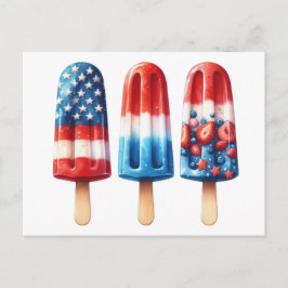 Cartão Postal Popcicles Patrióticos