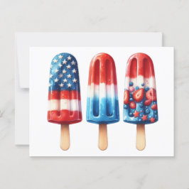 Cartão Postal Popcicles Patrióticos