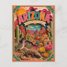 PopCut Estados Arizona Colorida Arte em Papel 3D