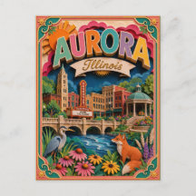 PopCut Estados Aurora Illinois Arte em Papel
