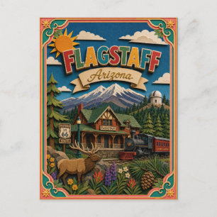 Cartão Postal PopCut Estados Bandeira Arizona Arte de Papel
