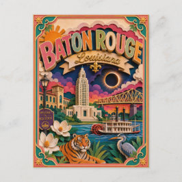 Cartão Postal PopCut Estados Baton Rouge Louisiana Arte em Papel