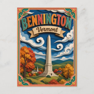 Cartão Postal PopCut Estados Bennington Vermont Arte em Papel