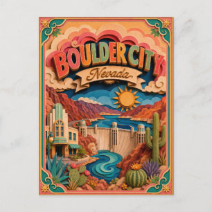 Cartão Postal PopCut Estados Boulder City Nevada Arte em Papel