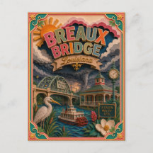 PopCut Estados Breaux Bridge Louisiana Arte em Pap