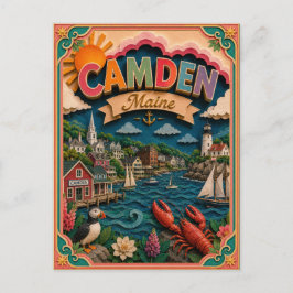 Cartão Postal PopCut Estados Camden Maine Arte em Papel