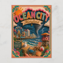 PopCut Estados Cidade do Oceano Maryland Arte em P