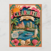 PopCut Estados Clearwater Flórida Arte de Papel