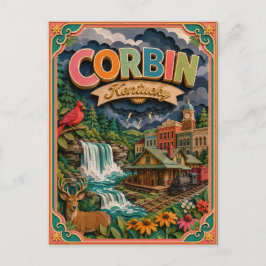 Cartão Postal PopCut Estados Corbin Kentucky Arte em Papel