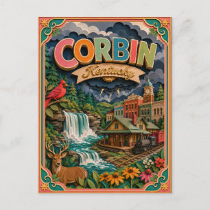 Cartão Postal PopCut Estados Corbin Kentucky Arte em Papel