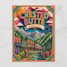 PopCut Estados Crested Butte Colorado Arte em Pape